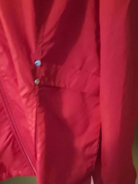 Jones New York Red Hooded Trench Coat with Zip Front - Picture 3 of 9